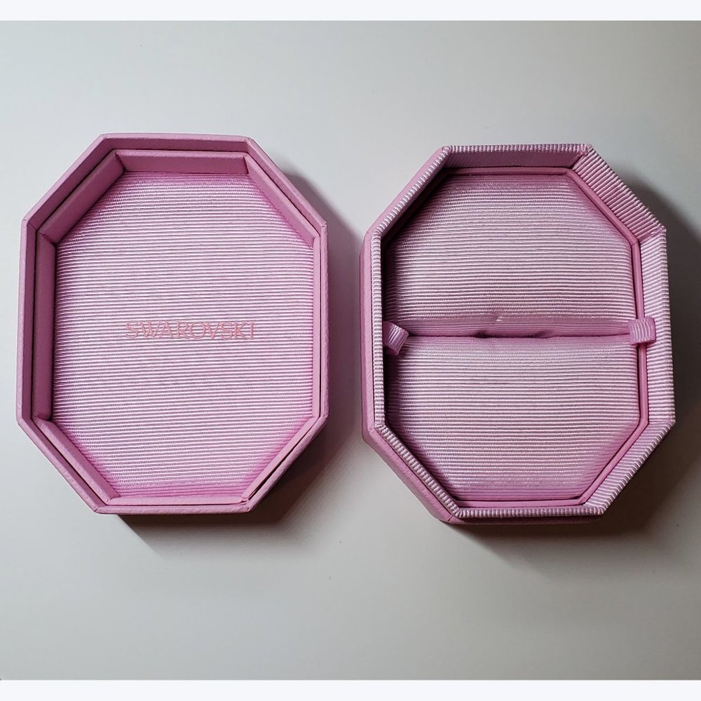 Swarovski Large Barbie Pink Fabric Ring Box